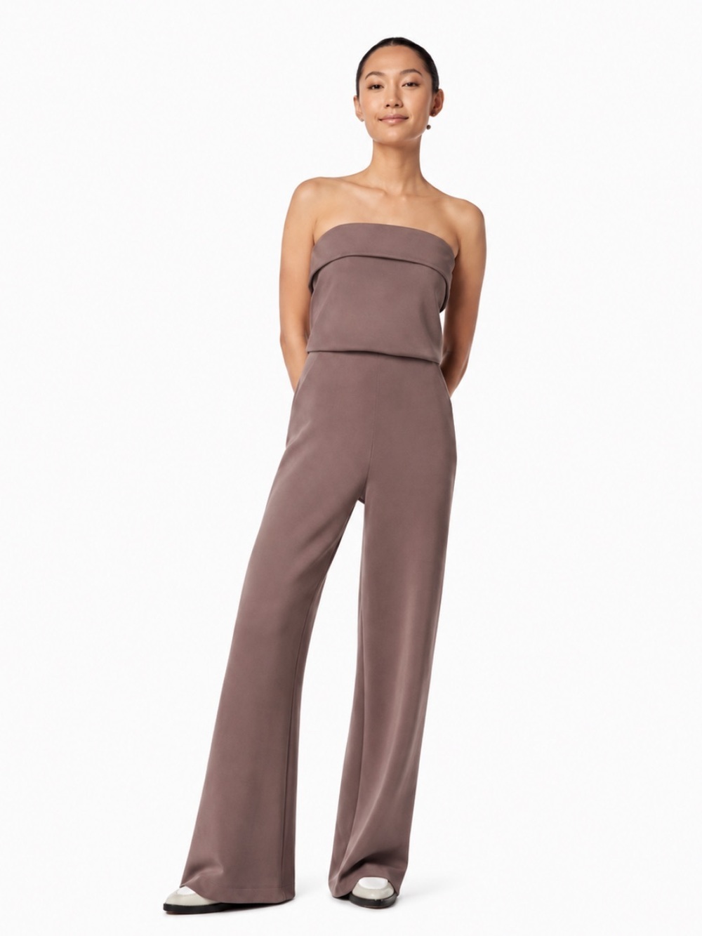 NWT! SPANX AirEssentials Strapless Jumpsuit in Smoke Size XL Petite